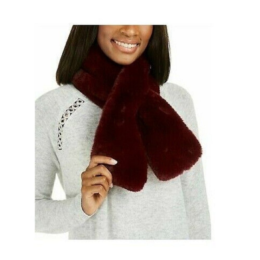 International Concepts INC Faux-Fur Stole wine clr